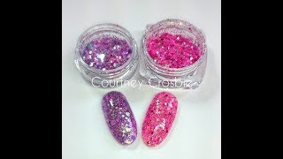 How to encapsulate chunky glitter with gel Polish only [upl. by Yddub38]