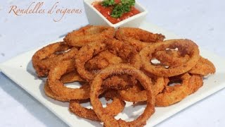 Onion rings  Anneaux doignons ou rondelles doignons  دوائر البصل المقلي [upl. by Tega]