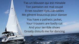 Dis à Ton Capitaine Lyrics by France Gall English Lyrics French Paroles quotTell Your Captainquot [upl. by Ainsworth]