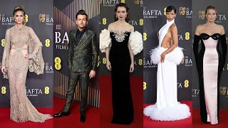 THE BAFTA 2024 BEST DRESSEDFASHION RED CARPET EMILY EMMA CILLIAN  MARGOT CATE TAYLOR AND MORE [upl. by Nottap]