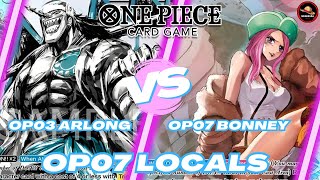 OP03 Arlong vs OP07 Jewelry Bonney  One Piece TCG  OP07 Locals [upl. by Knuth]