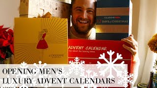 OPENING FIVE LUXURY CHRISTMAS ADVENT CALENDARS FOR MEN 2017  TWENTY FIRST CENTURY GENT [upl. by Caasi]