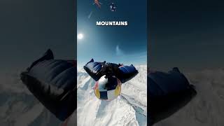 Wingsuit Fly By Skis With Perfect Timing On Slopes [upl. by Ishii]