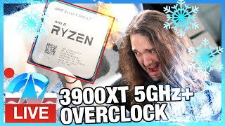 LIVE 5GHz AMD Ryzen 9 3900XT CPU Overclocking [upl. by Llesig]