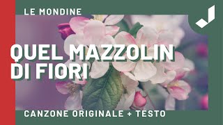 Le Mondine  QUEL MAZZOLIN DI FIORI Canzone originale  Testo [upl. by Fiel]