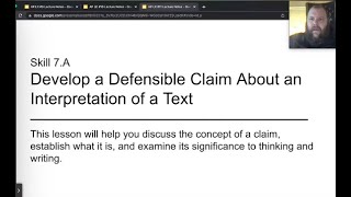 AP Lit Help Video 11 Developing a Defensible Claim About Literature [upl. by Ocihc]