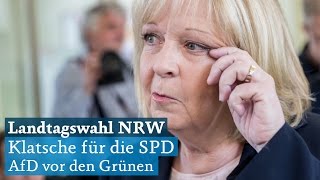 NRWLandtagwahl 2017 Armin Laschet und CDU vorn Hannelore Kraft und SPD verlieren [upl. by Torhert]