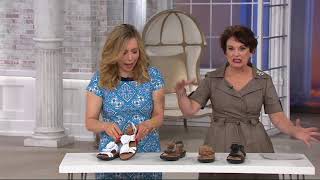 Clarks Leather Lightweight Sandals with Flower Detail  Leisa Claytin on QVC [upl. by Needan]