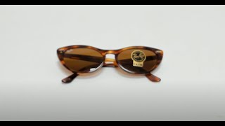 Ray Ban Sunglasses Model Nina RB4314N Color95433 Striped BrownBrown Lenses [upl. by Mosnar]