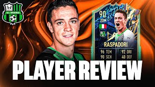 FIFA 22 DIE ERSTE TOTS SBC RASPADORI TOTS PLAYER REVIEW [upl. by Ahseihs319]