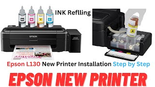 How to Install Epson L130 printer first time unboxing firsttime printer setup step by step [upl. by Argyle]