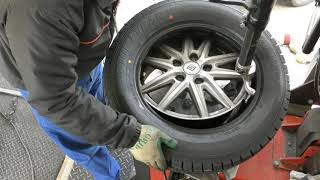 Tire exchange 19565R15 GOODYEAR Icenavi7 [upl. by Akins]