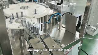 Automatic Prefilled Plastic Syringe Filling Machine Line Filling  Capping  Labeling  Detection [upl. by Aisanat545]