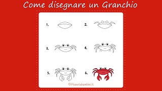 Come Disegnare un Granchio  Tutorial 🦀 [upl. by Ociral]