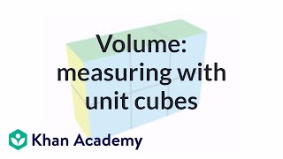 Volume measuring with unit cubes  Measurement  PreAlgebra  Khan Academy [upl. by Ardyaf702]