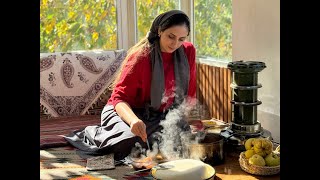 Cooking alo beh in the village  traditional village lunch Preparing the cottage for winter [upl. by Ytomit]