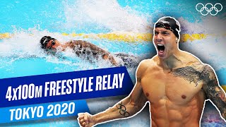 Mens 4x100m Freestyle Relay Final  Tokyo 2020 [upl. by Ellmyer]