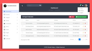 Part1 Admin Panel CRUD Dashboard Design  With Bootstrap5  Html  CSS  JavaScript [upl. by Flemings]