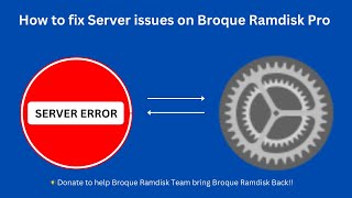 How to fix Server Error on Broque Ramdisk PRO  Free iCloud Bypass  Fix Connecting to Server [upl. by Lovering]