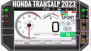 Honda XL750 TRANSALP 2023 🔔 COMPLETE DASHBOARD TUTORIAL [upl. by Etnahc]