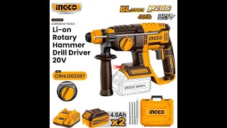 Lithiumion Cordless Rotary Hammer 20v 2pcs combo kitCOSLI23014 [upl. by Haseefan]