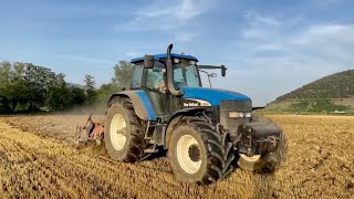 Tm 190 New holland in Ripuntatura con Pegoraro Drago 5 ancore [upl. by Dielle]