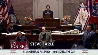 Steve Earle performs Copperhead Road on the Tennessee House floor [upl. by Hodges498]