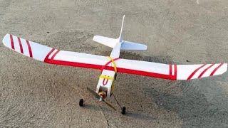 DIY FT Tiny Trainer with landing gear  Maiden flight and its my first successful flying [upl. by Haiasi]