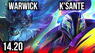 WARWICK vs KSANTE TOP  Rank 15 Warwick  KR Diamond  1420 [upl. by Wolford]