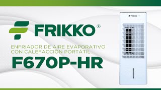 Enfriador de aire evaporativo con calefacción portátil FRIKKO F670PHR [upl. by Ferrigno680]