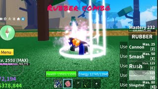 Blox fruits Rubber combo 26k damage [upl. by Nivloc30]