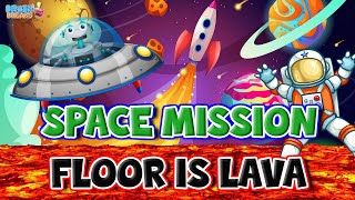 Floor Is Lava amp Freeze Dance in Space Brain Break For Kids  Fun Exercise For Kids [upl. by Avla]