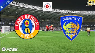 East Bengal FC vs Chennaiyin FC  ISL India  Super League  Full Match  FC 25 Hindi Gameplay [upl. by Eidna]