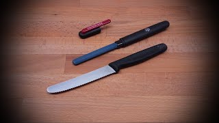 Sharpening serrated knife with Victorinox dual sharpener [upl. by Apostles621]