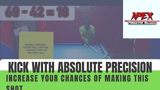 HOW TO PLAY TWO RAIL KICK SHOTS TOWARDS THE SIDE POCKET makeable kicking kickshots billiards [upl. by Edva]