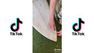 Satisfying Surfboard Dewaxing Tiktok Compilation [upl. by Wootten]