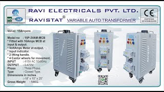 Variable Transformer 15Amps 15P3 VAM MCB  Variac  Dimmer  Regulator [upl. by Olatha832]