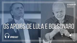 Os apoios de Lula e Bolsonaro para o 2º turno [upl. by Elenahc]