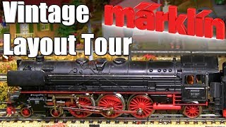 Vintage Marklin HO Scale Model Railroad Layout Tour 1950s Märklin Model Railway [upl. by Arlie]