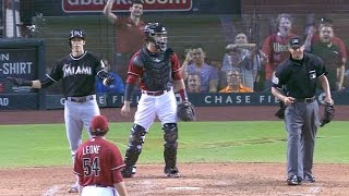 MIAARI Peralta beaned retaliation spurs ejection [upl. by Mandler534]