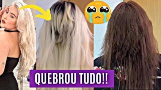 GRAVE BLOGUEIRA QUE PERDEU O CABELO COM LOIRO GLOBAL TOMOU ATITUDE RADICAL Monique Lindmann [upl. by Gerbold]