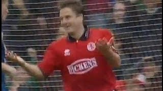 Middlesbrough v Millwall 199495 HENDRIE GOAL [upl. by Esinnej]