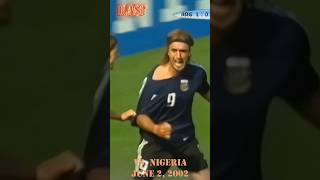 Gabriel Batistuta First and last goal for Argentina batistuta argentina goals [upl. by Ynohtnaluap826]