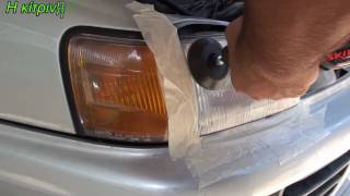 DIY Headlights Lens Restoration in 5 steps  Do It Your Self [upl. by Furey]