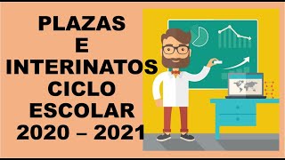 Soy Docente PLAZAS E INTERINATOS CICLO ESCOLAR 2020 – 2021 [upl. by Munster]