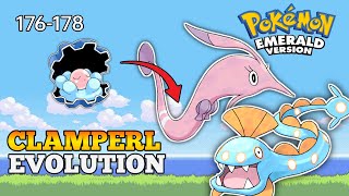 Pokemon Emerald  How To Evolve Clamperl Into Huntail And Gorebyss  Hoenn Pokedex [upl. by Hasan236]