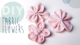 DIY StoffBlumen selber machen [upl. by Lemart]