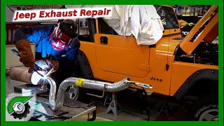 Jeep Exhaust System Repair Jeep Wrangler YJ Tail Pipe [upl. by Baal]