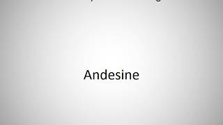 How to say Andesine in English [upl. by Eleynad]