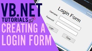 VBNET TUTORIALS How to create a Login Form [upl. by Auhs768]